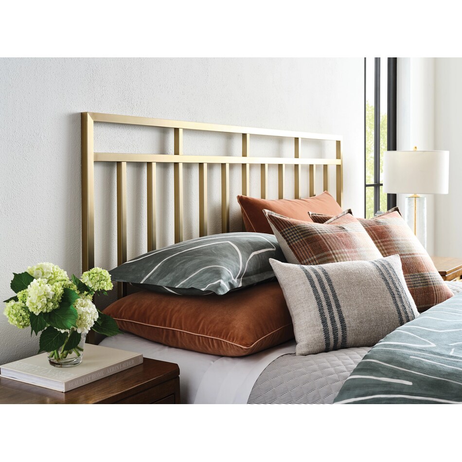 kincaid furniture gold bronze tone queen bed package mqp  