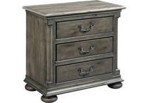 kincaid furniture grey three drawer   