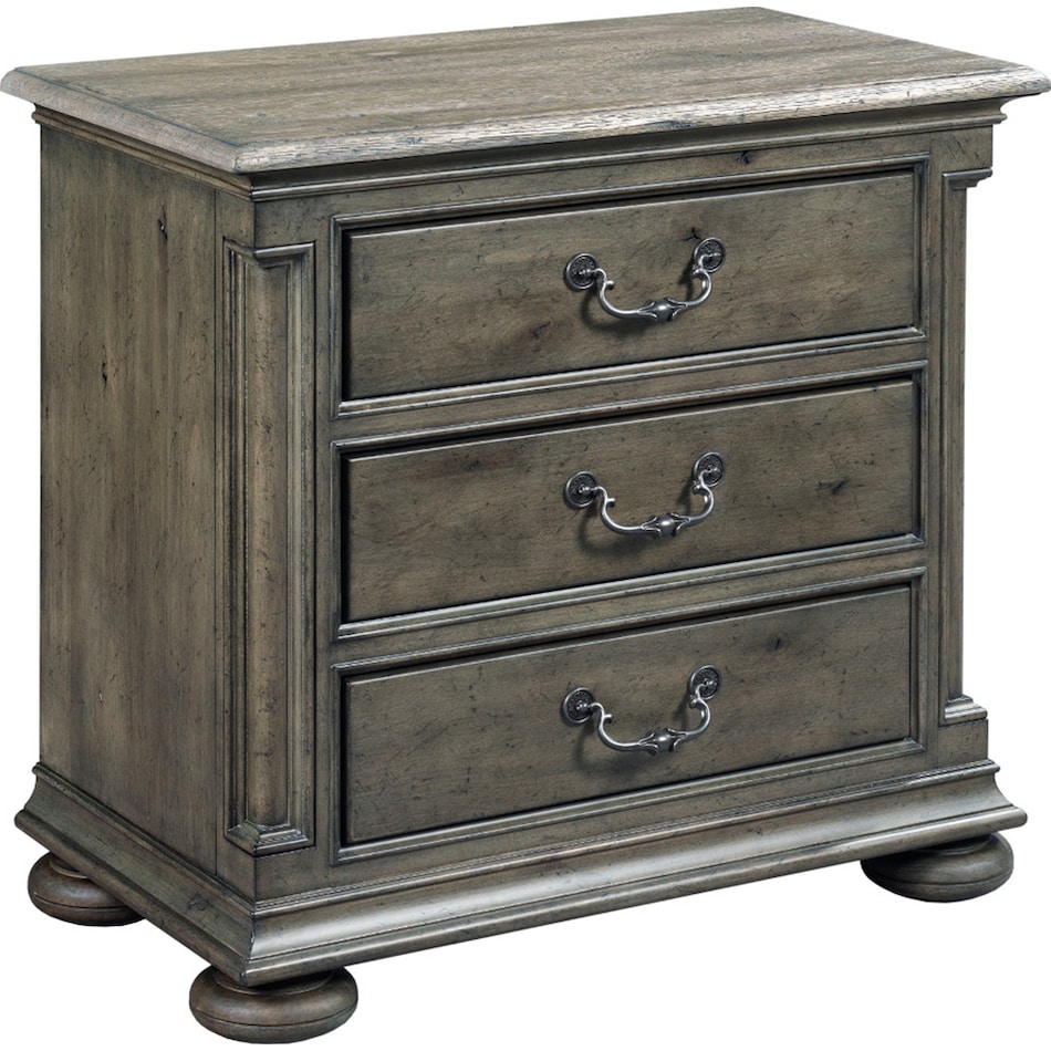 kincaid furniture grey three drawer   