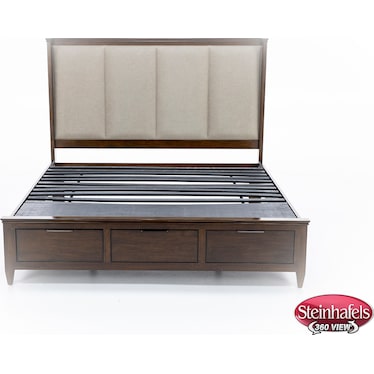 Elise King Storage Upholstered Shelter Bed