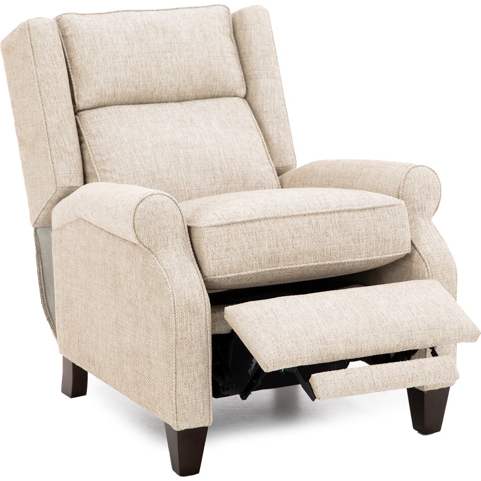 king hickory furniture co beige recliner   