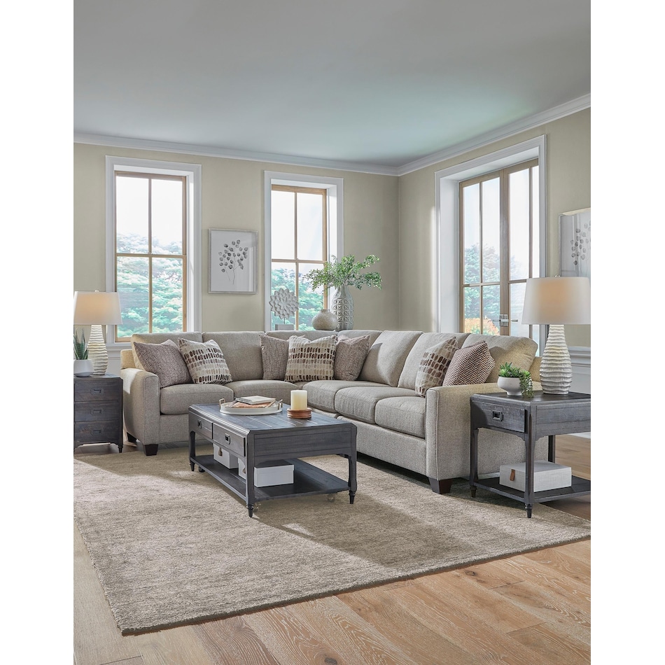 king hickory beige sta fab sectional pieces qpkg  