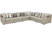 king hickory beige sta fab sectional pieces pkg  