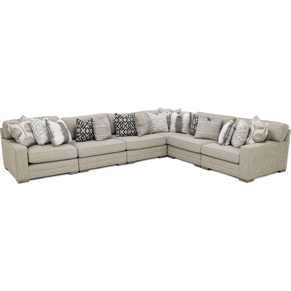 king hickory beige sta fab sectional pieces pkg  