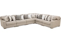 king hickory beige sta fab sectional pieces pkg  