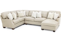 king hickory beige sta lth sectional zpkg  