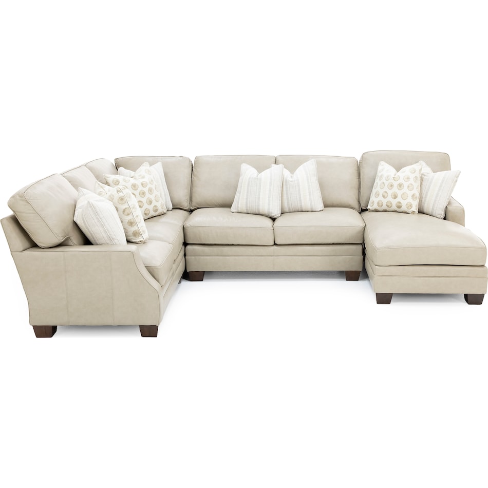 king hickory beige sta lth sectional zpkg  
