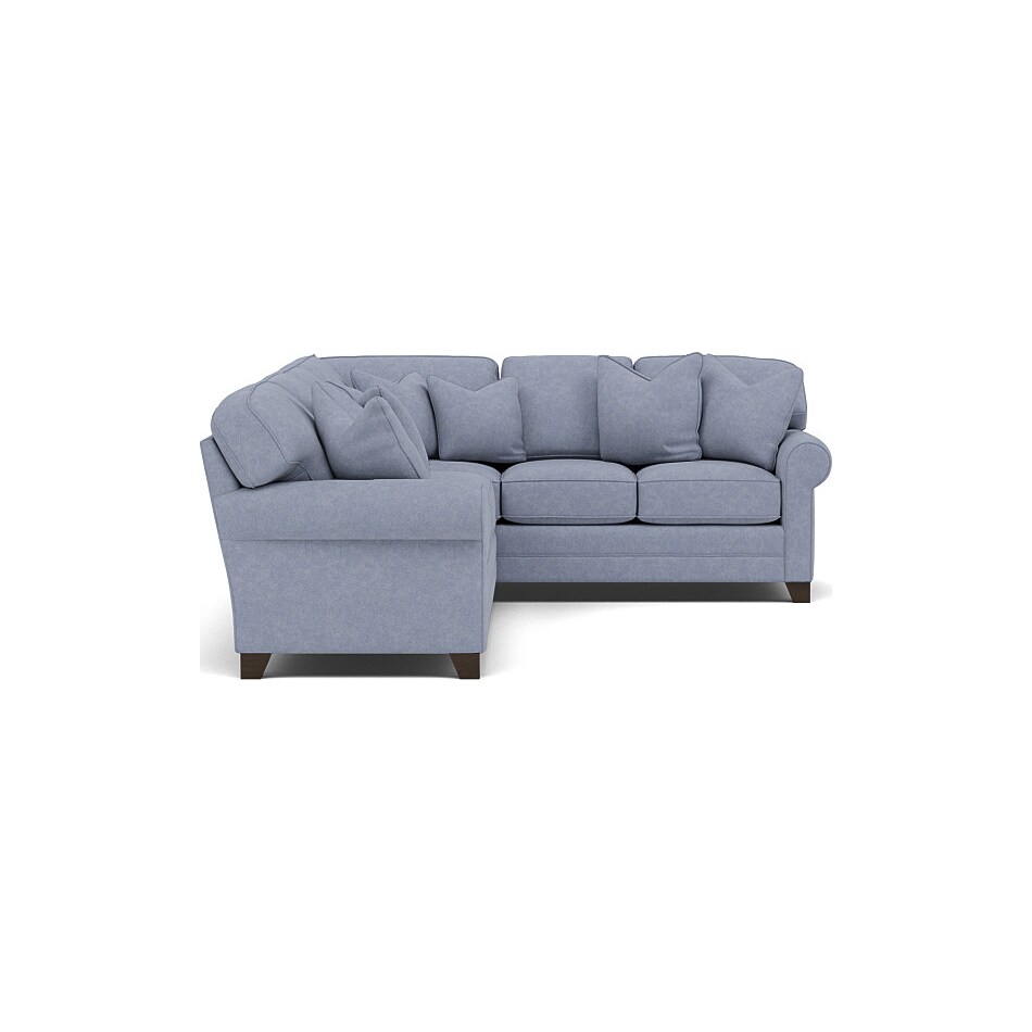 king hickory blue sta fab sectional pieces pkg  