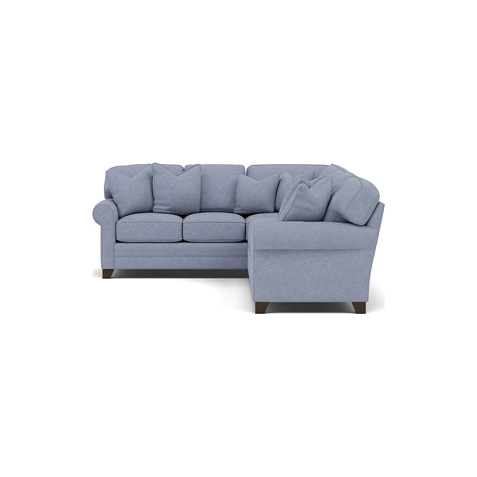 king hickory blue sta fab sectional pieces pkg  