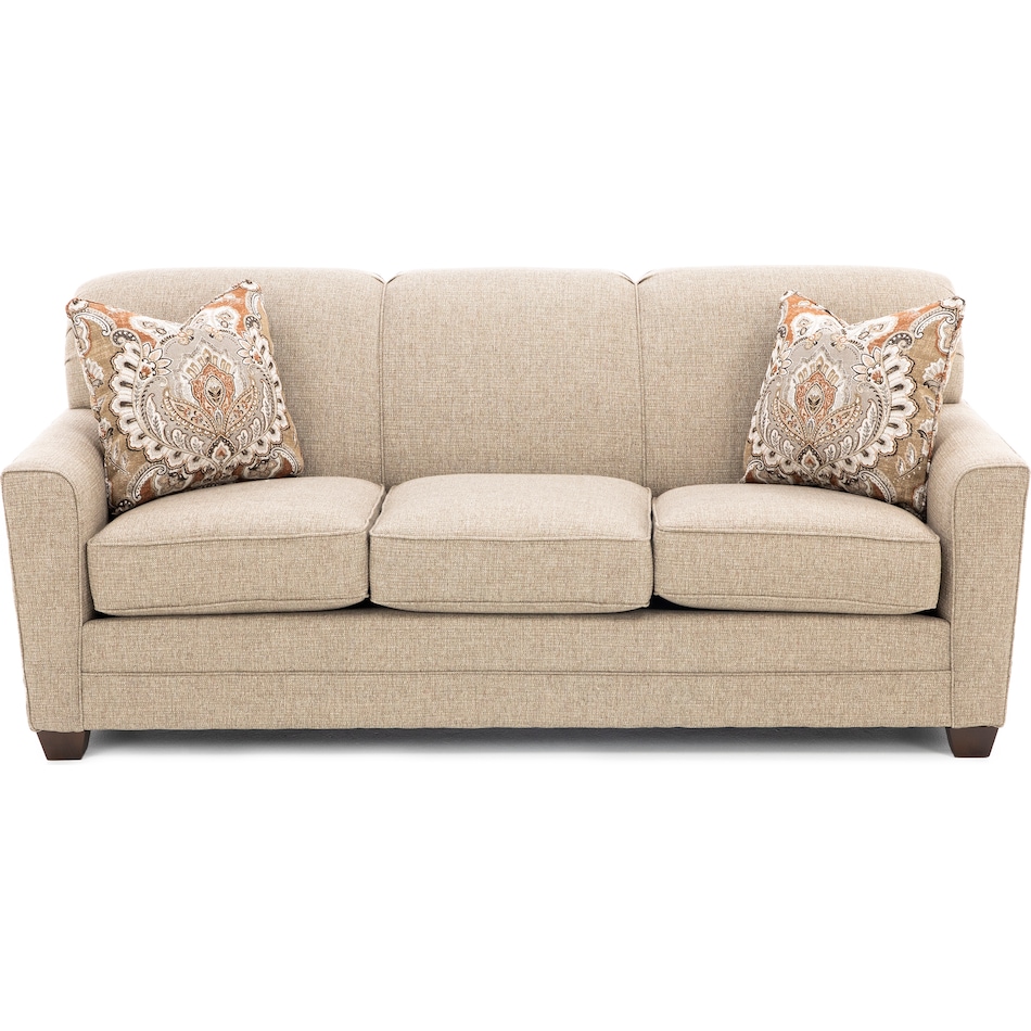 Shop Hickory White Tight-Back Sofa w/ Spring Down Seat Cushion & Espresso  Wood Stretcher | Furniture Store in Houston, TX - Design House