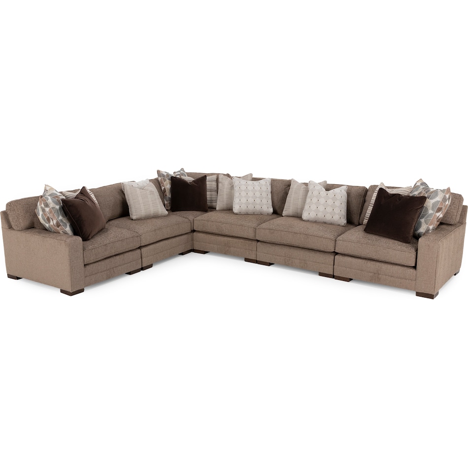 king hickory brown sta fab sectional pieces pkg  