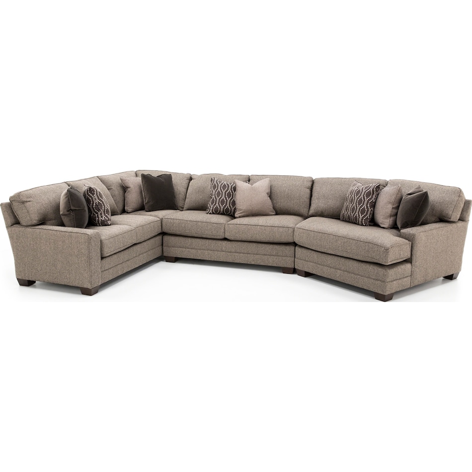 king hickory brown sta fab sectional pieces zpkg  