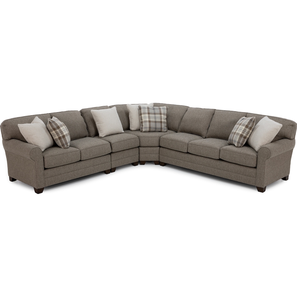 king hickory brown sta fab sectional pieces pkg  