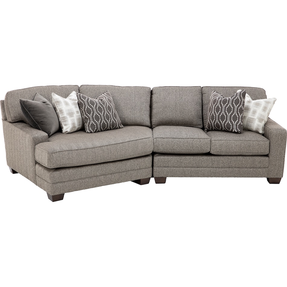 king hickory brown sta fab sectional pieces pkg  