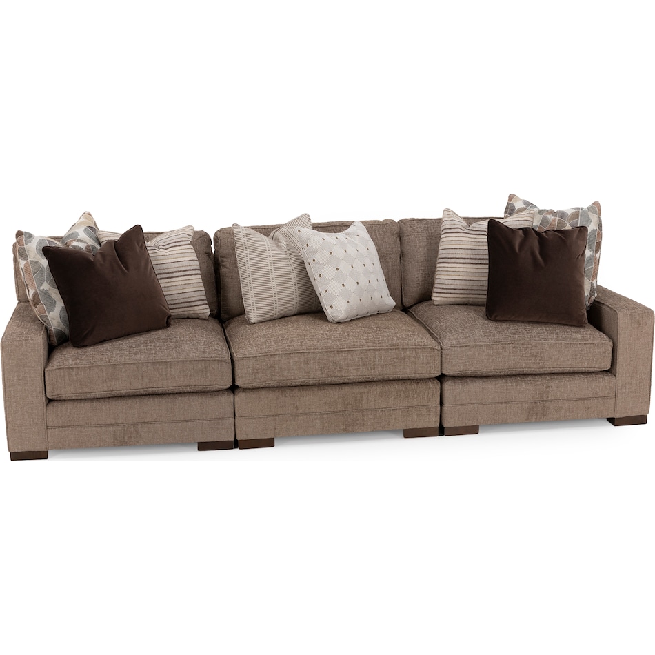 king hickory brown sta fab sectional pieces pkg  