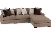 king hickory brown sta fab sectional pieces pkg  