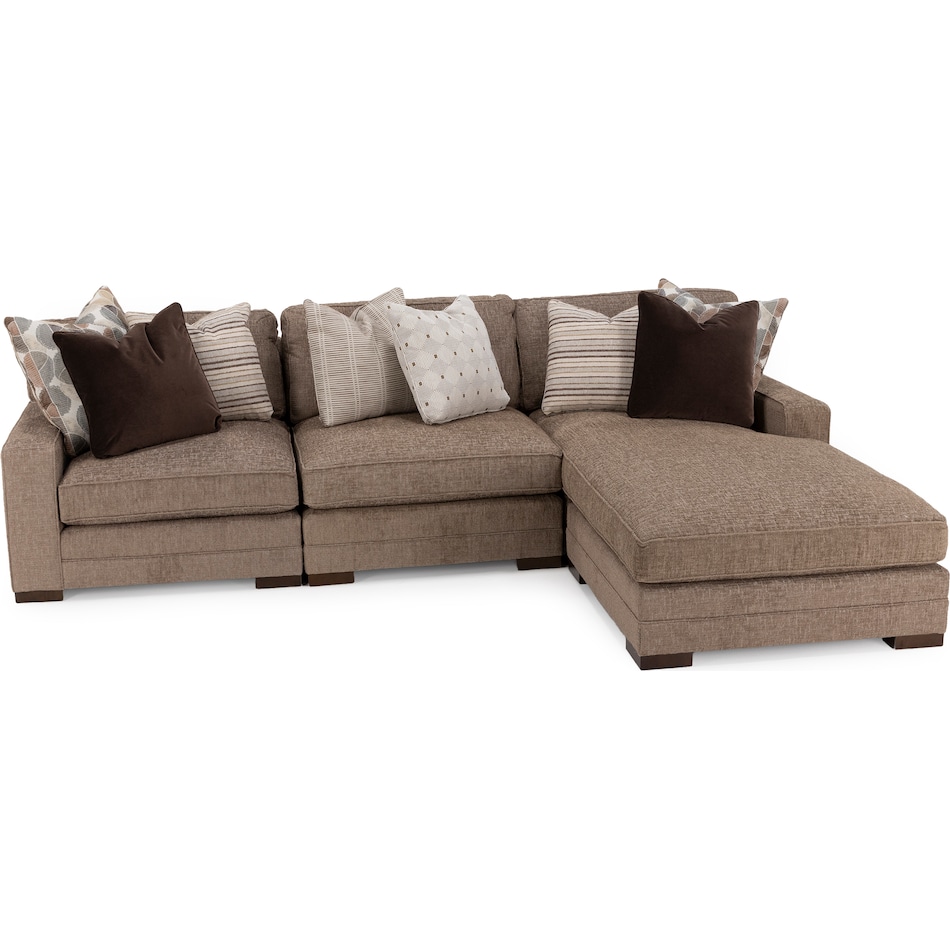 king hickory brown sta fab sectional pieces pkg  
