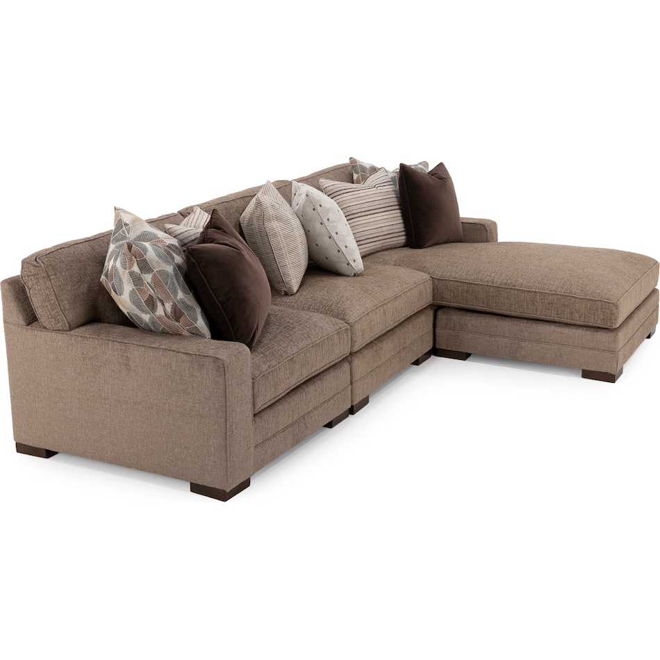 king hickory brown sta fab sectional pieces pkg  