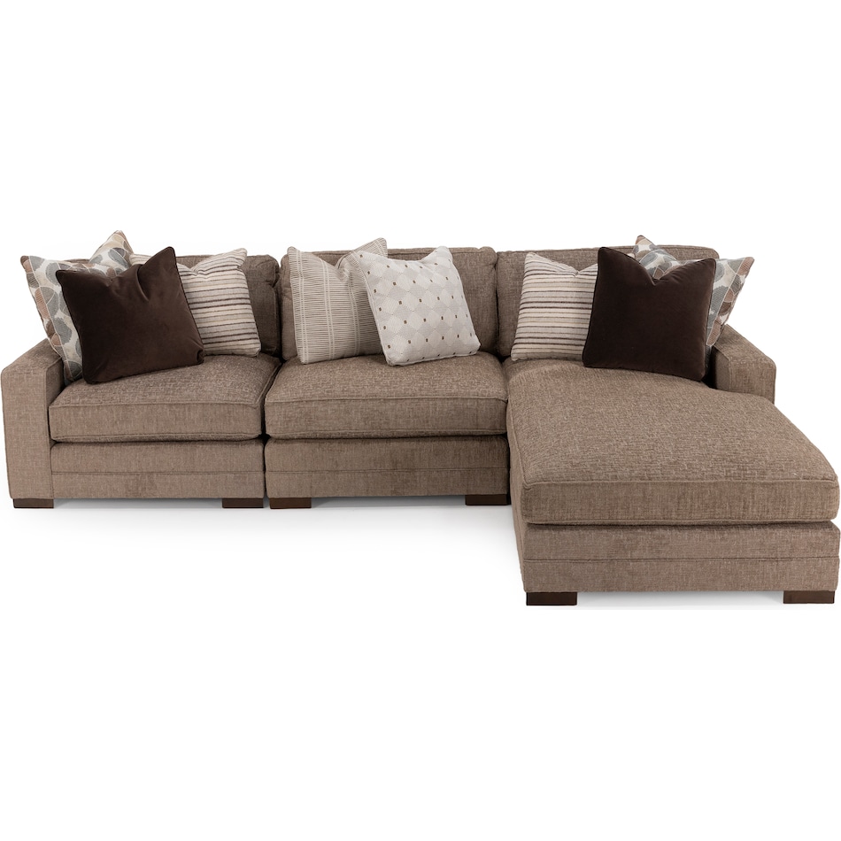 king hickory brown sta fab sectional pieces pkg  