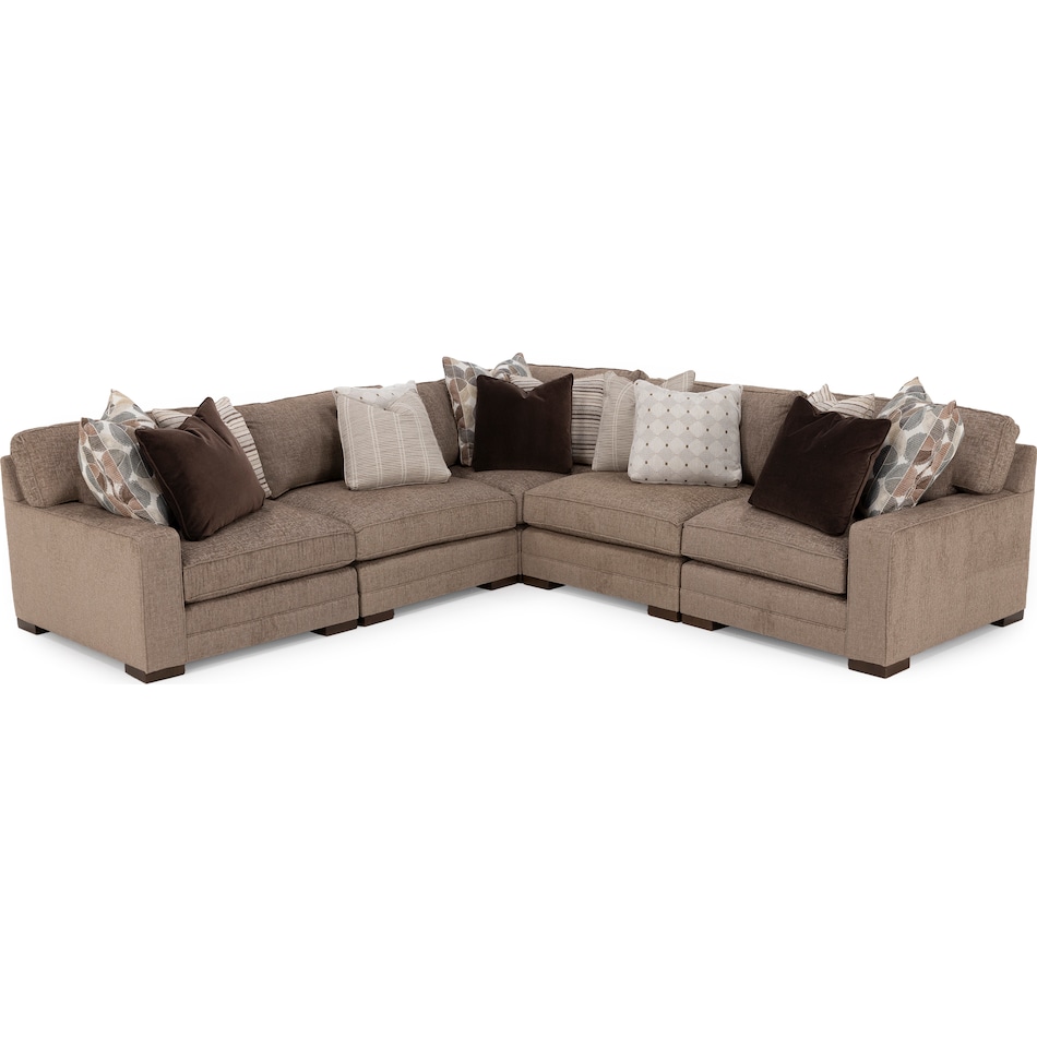 king hickory brown sta fab sectional pieces pkg  