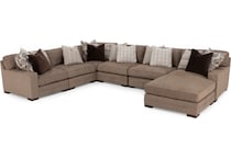 king hickory brown sta fab sectional pieces zpkg  