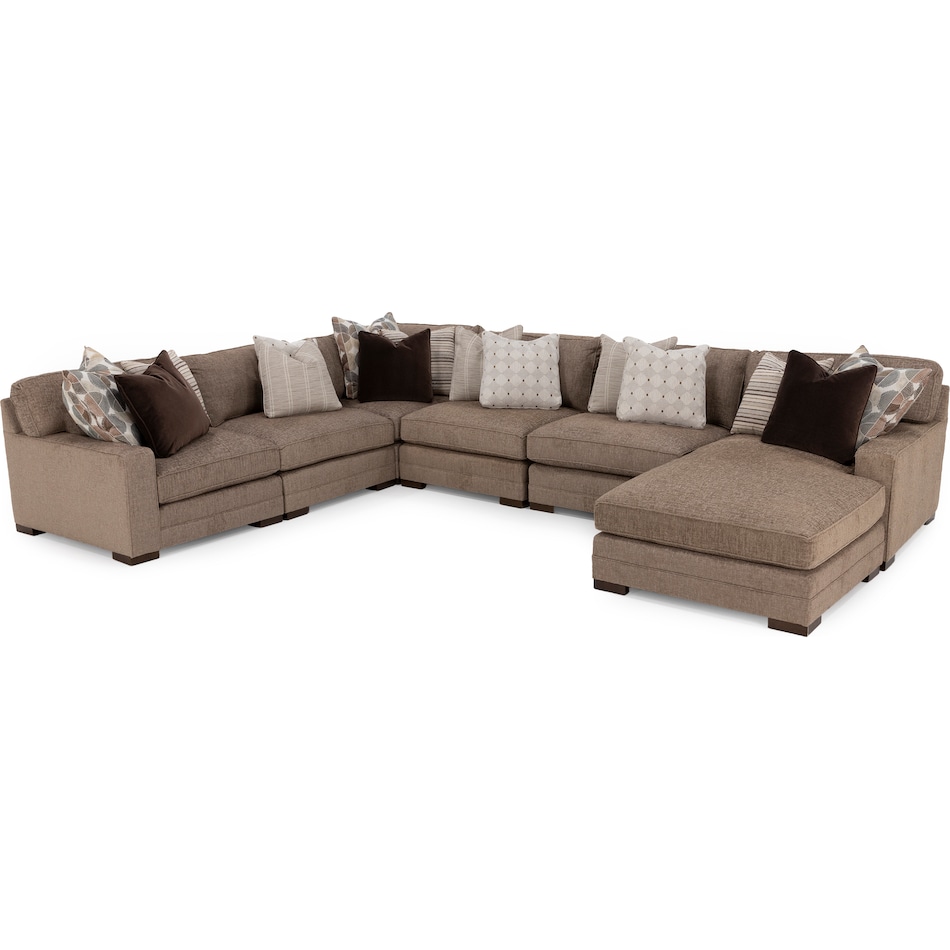 king hickory brown sta fab sectional pieces zpkg  