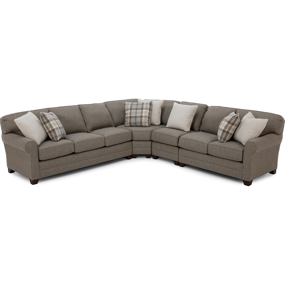 king hickory brown sta fab sectional pieces pkg  