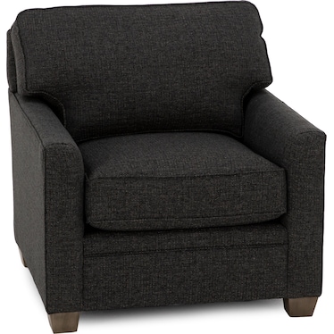 Benson Pleated Arm Chair in Zinc