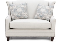 king hickory grey settee   