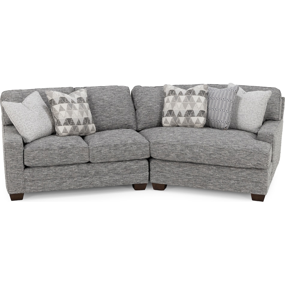 king hickory grey sta fab sectional pieces pkg  