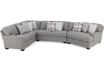 king hickory grey sta fab sectional pieces zpkg  