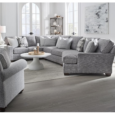 Winston 3-Pc. Track Arm Sectional