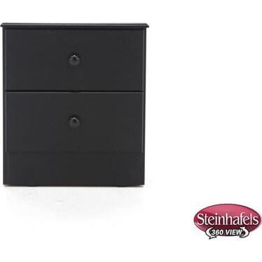 Essentials Black Nightstand