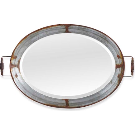 Oval Mirror Tray 38"W x 24"H