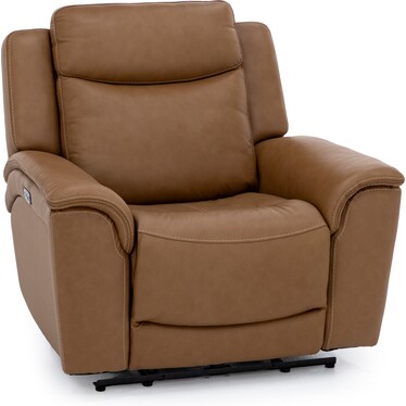 Davidson Leather Power Headrest Reclining Wall Saver Recliner