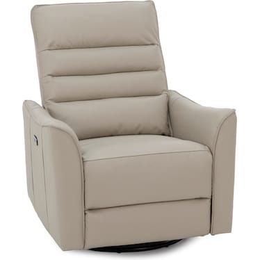 Pasadena Leather Power Headrest Swivel Glider Recliner