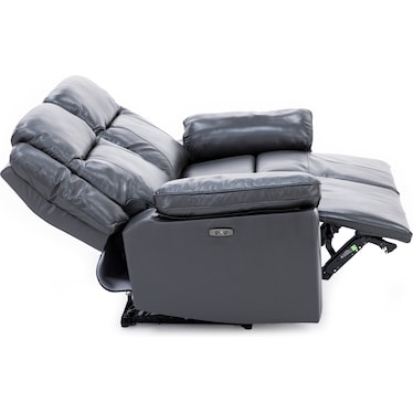 Castle Leather Power Headrest Reclining Loveseat