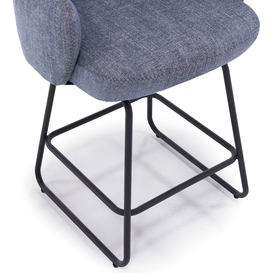 kuka blue inch & over bar seat stool   