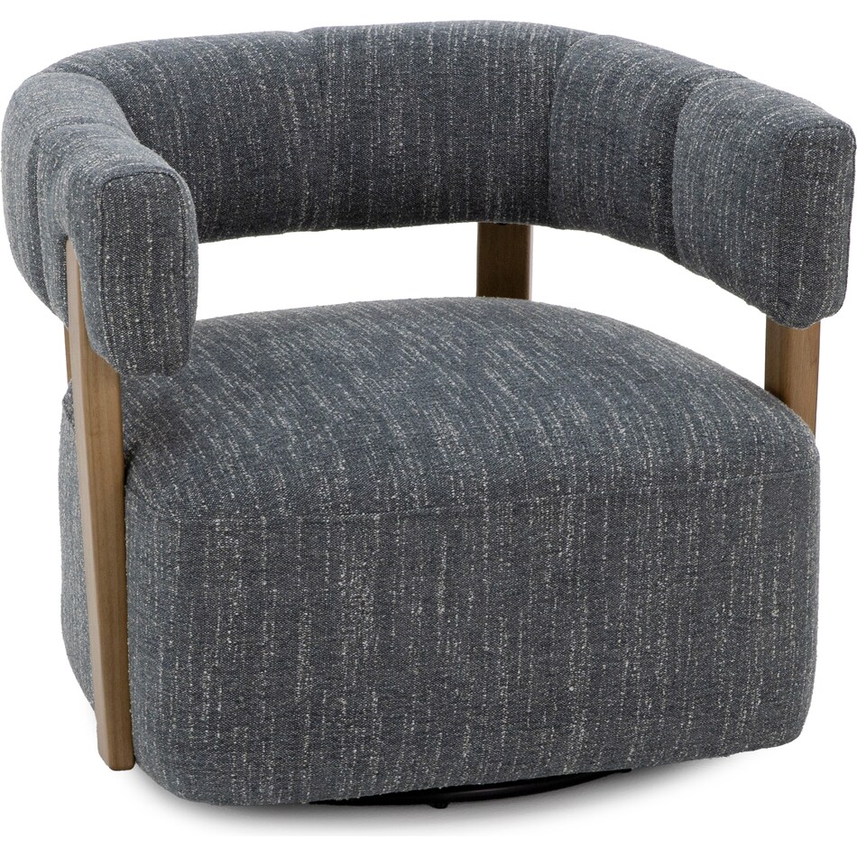 kuka blue swivel chair   