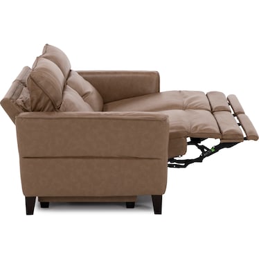 New York Leather Power Headrest Reclining Loveseat