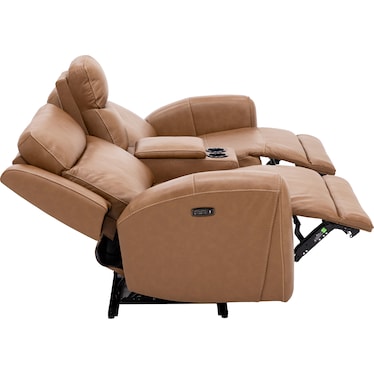 Silverado 3-Pc. Leather Power Headrest Reclining Console Loveseat