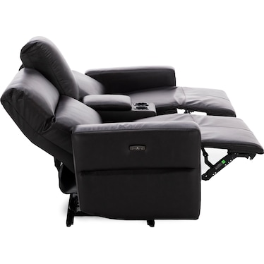 Odessa 3-Pc. Leather Power Headrest Console Loveseat