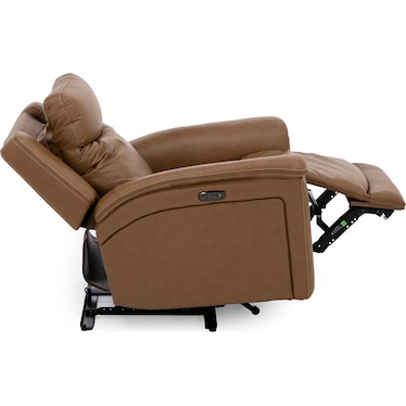 Sid Leather Power Headrest Reclining Wall Saver Recliner