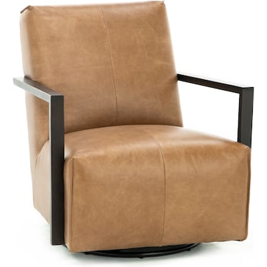 Ben Leather Swivel Glider