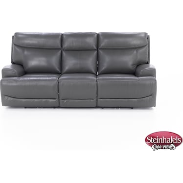 Denali Leather Fully Loaded Reclining Sofa with Air Massage and Heat