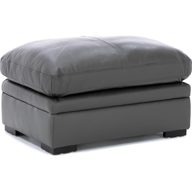 Levy Leather Ottoman