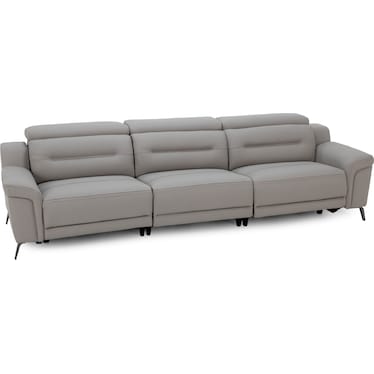 Helio 3-Pc. Leather Power Headrest Reclining Sofa
