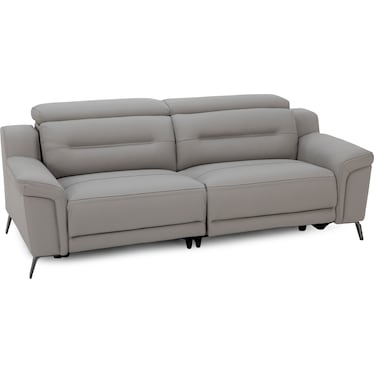 Helio 2-Pc. Leather Power Headrest Reclining Loveseat