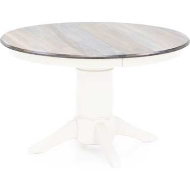 Gascho Riley 48-66" Round To Oval Dining Table In Aspen M26 - Ivory 01