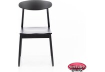 l j gascho black inch standard seat height side chair  image   